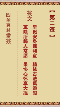 四圣真君灵签第2签