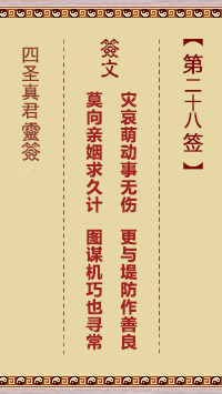 四圣真君灵签第28签