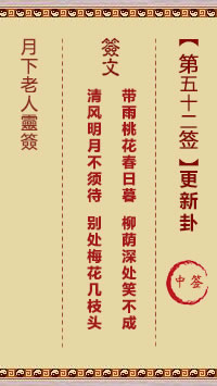月下老人灵签第52签